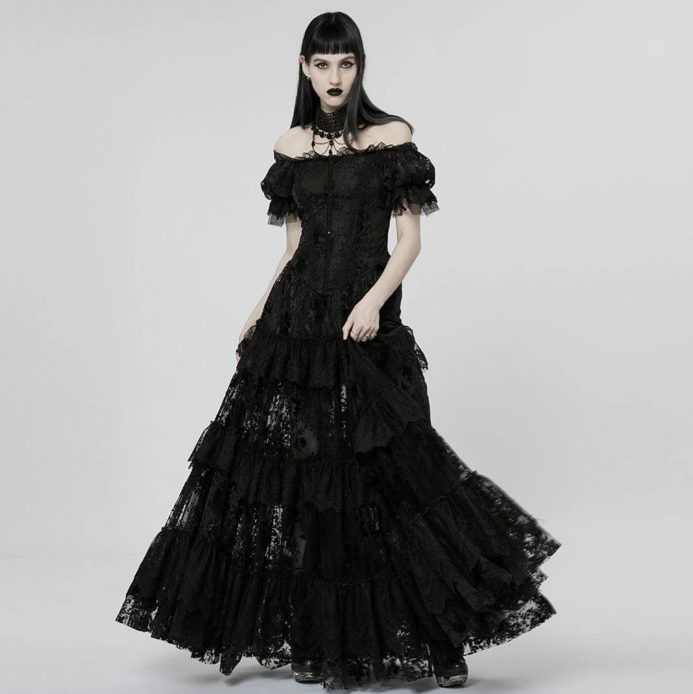gothic lace dresses Plaid Lace Up Gothic Mini Dress