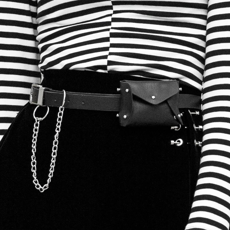 Cintura Punk Rave Bone Trap M-L - Accessorio Gothic Dark Originale