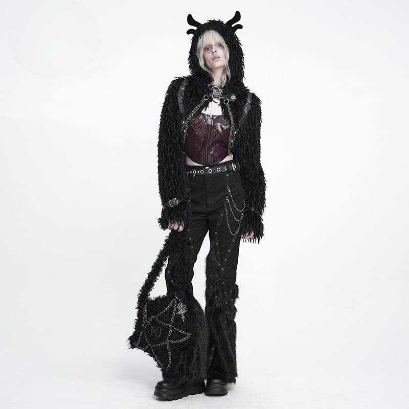 Women's Punk Zip Front Adjustable Strap Bustier - Punk Design
