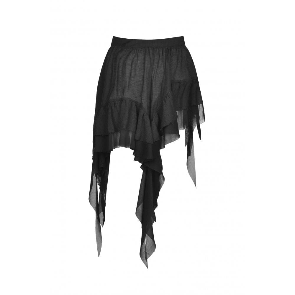 Darkinlove DIL Women's Punk Layered Irrgular Hem Skirt