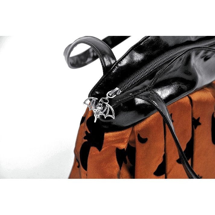 Darkinlove Women's Gothic Bat Star Moon Pattern Pumpkin-shaped Handbag