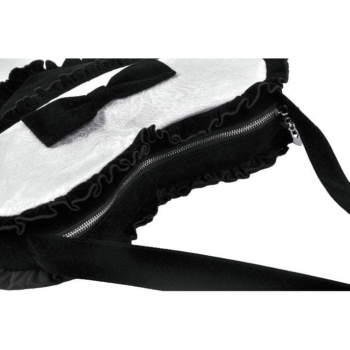 Darkinlove Women's Gothic Bow Black&White Heart Bag
