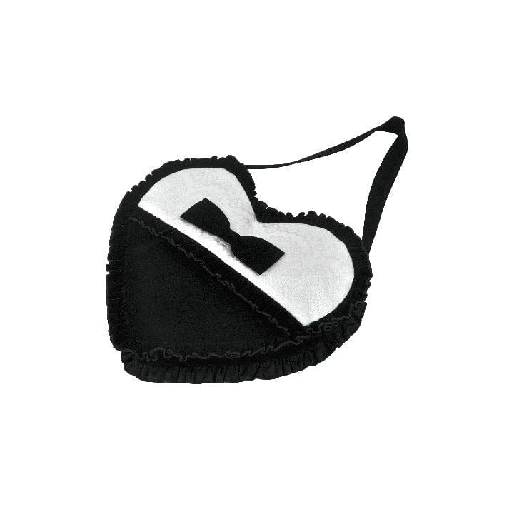 Darkinlove Women's Gothic Bow Black&White Heart Bag