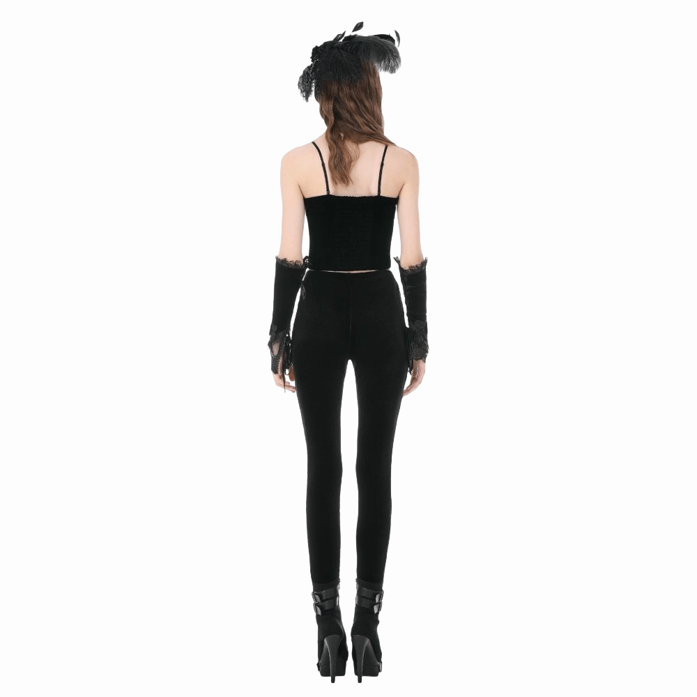 Darkinlove Women's Gothic Contrast Color Lace-up Bustier