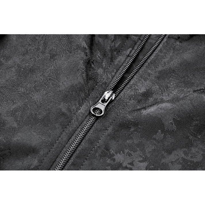 Darkinlove Women's Gothic Cutout Lace Ruffles Jacquard Short Sleeved Shirt