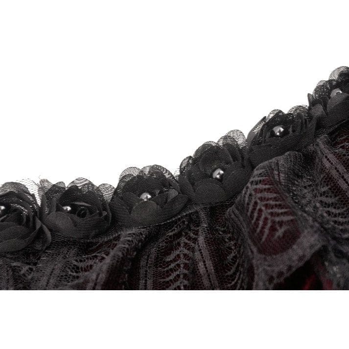 Darkinlove Women's Gothic Doll Collar Velvet Cape