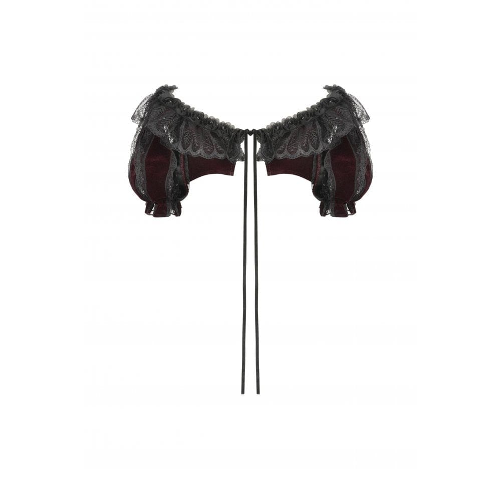 Darkinlove Women's Gothic Doll Collar Velvet Cape