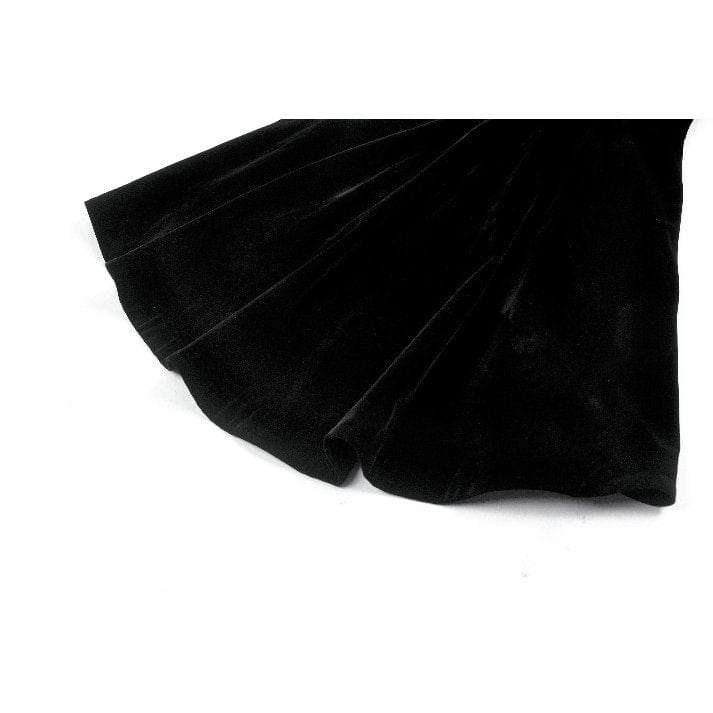 Darkinlove Women's Gothic Double-breasted Batwinged Velvet Coat