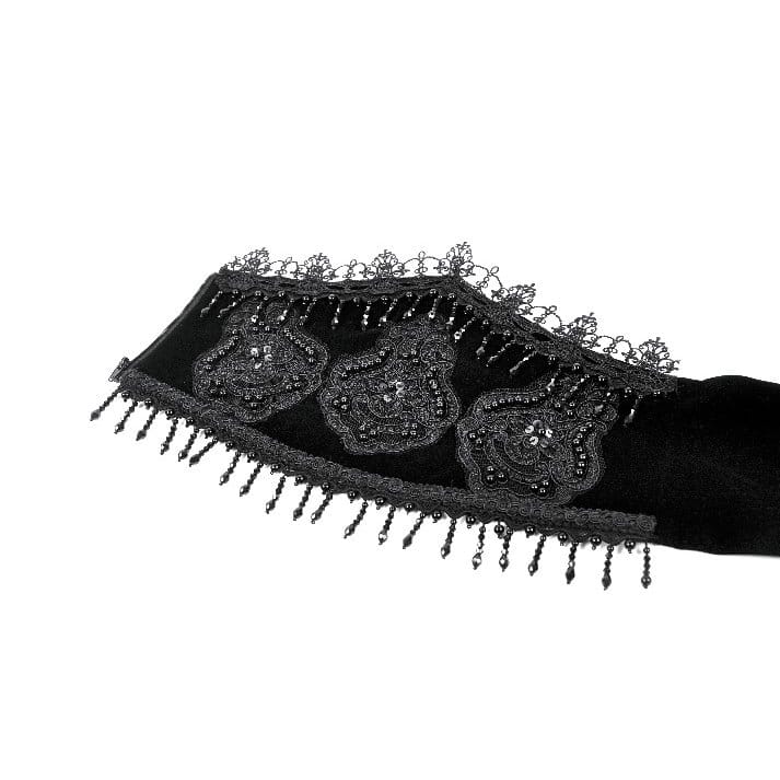 Darkinlove Women's Gothic Embroidered Beaded Tassels Girdle