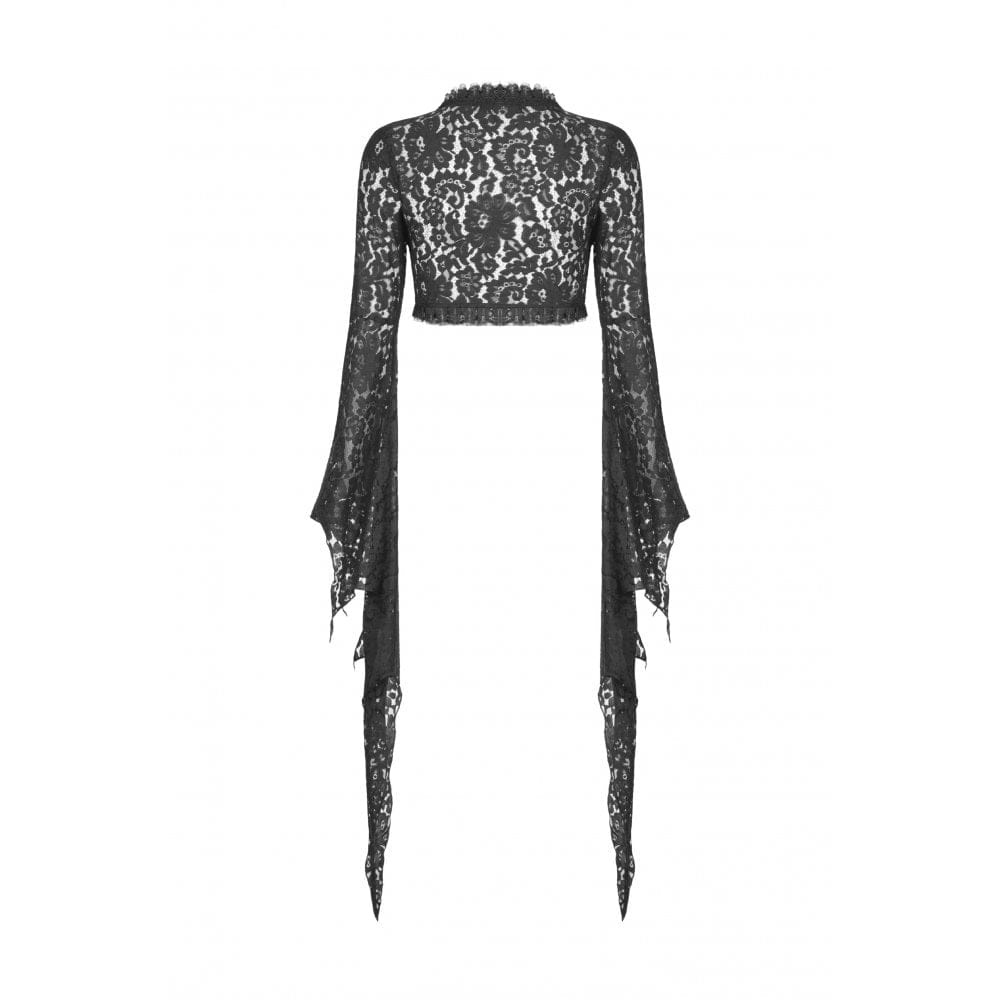 Darkinlove Women's Gothic Flared Sleeved Lace Cape