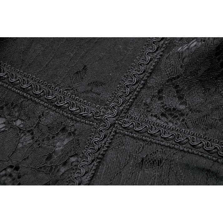 Darkinlove Women's Gothic Floral Pattern Zip Lace-up Corset