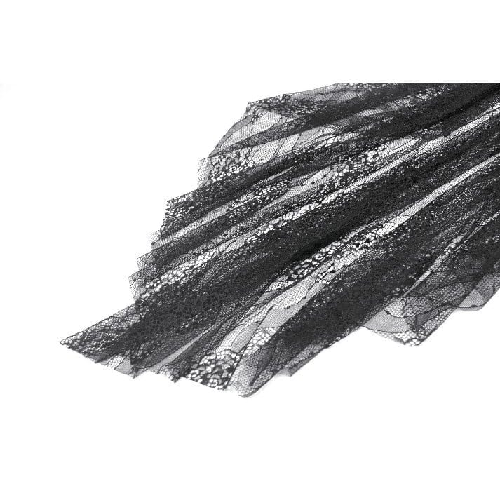 Darkinlove Women's Gothic Floral Tassels Mesh Veil