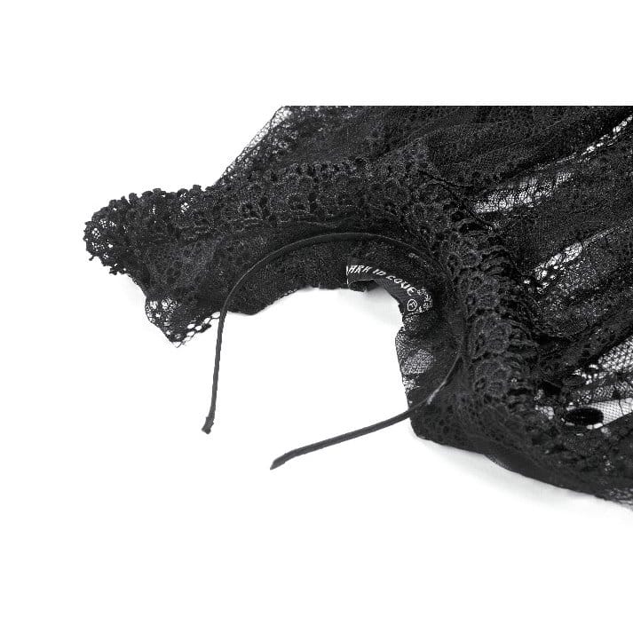Darkinlove Women's Gothic Floral Tassels Mesh Veil