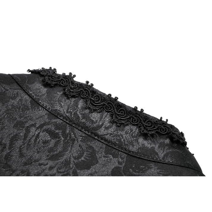 Darkinlove Women's Gothic Frog Ruffled Lace Cape