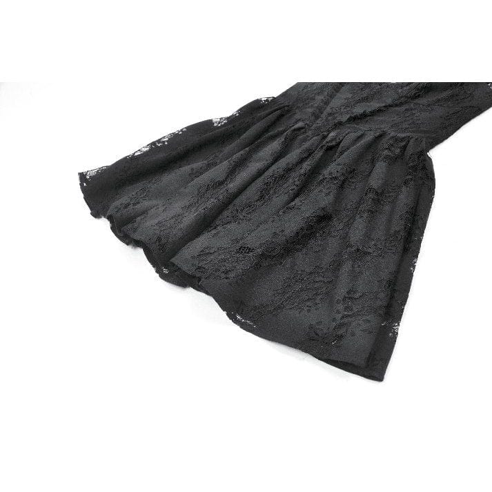 Darkinlove Women's Gothic Halterneck Lace Short Dress