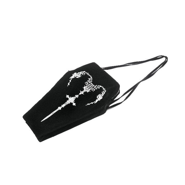 Darkinlove Women's Gothic Horned Embroidered Coffin Bag