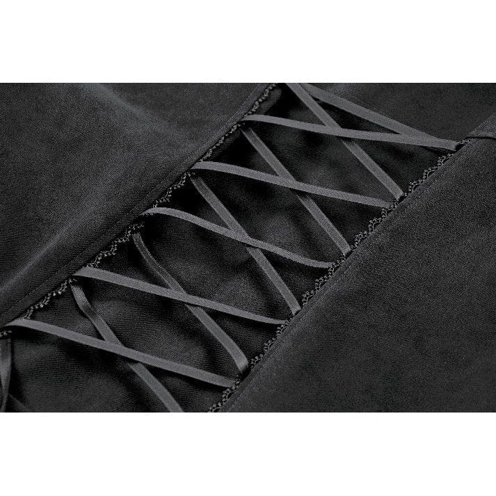 Darkinlove Women's Gothic Irregular Bouble-breasted Buckle-up Strap Coat