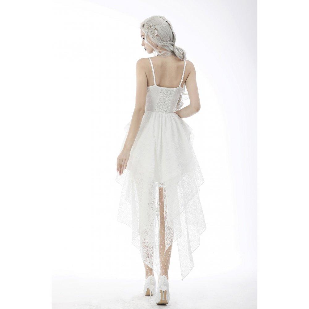 Darkinlove Women's Gothic Irregular Butterfly Embroidered Slip Dress Wedding Dress