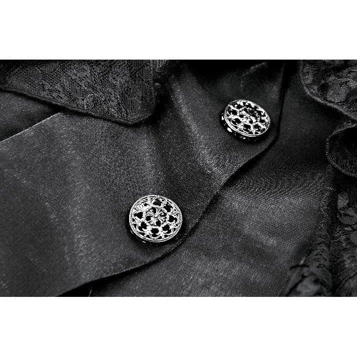 Darkinlove Women's Gothic Irregular Lace Splice Cat Ear-shaped Slip Dress