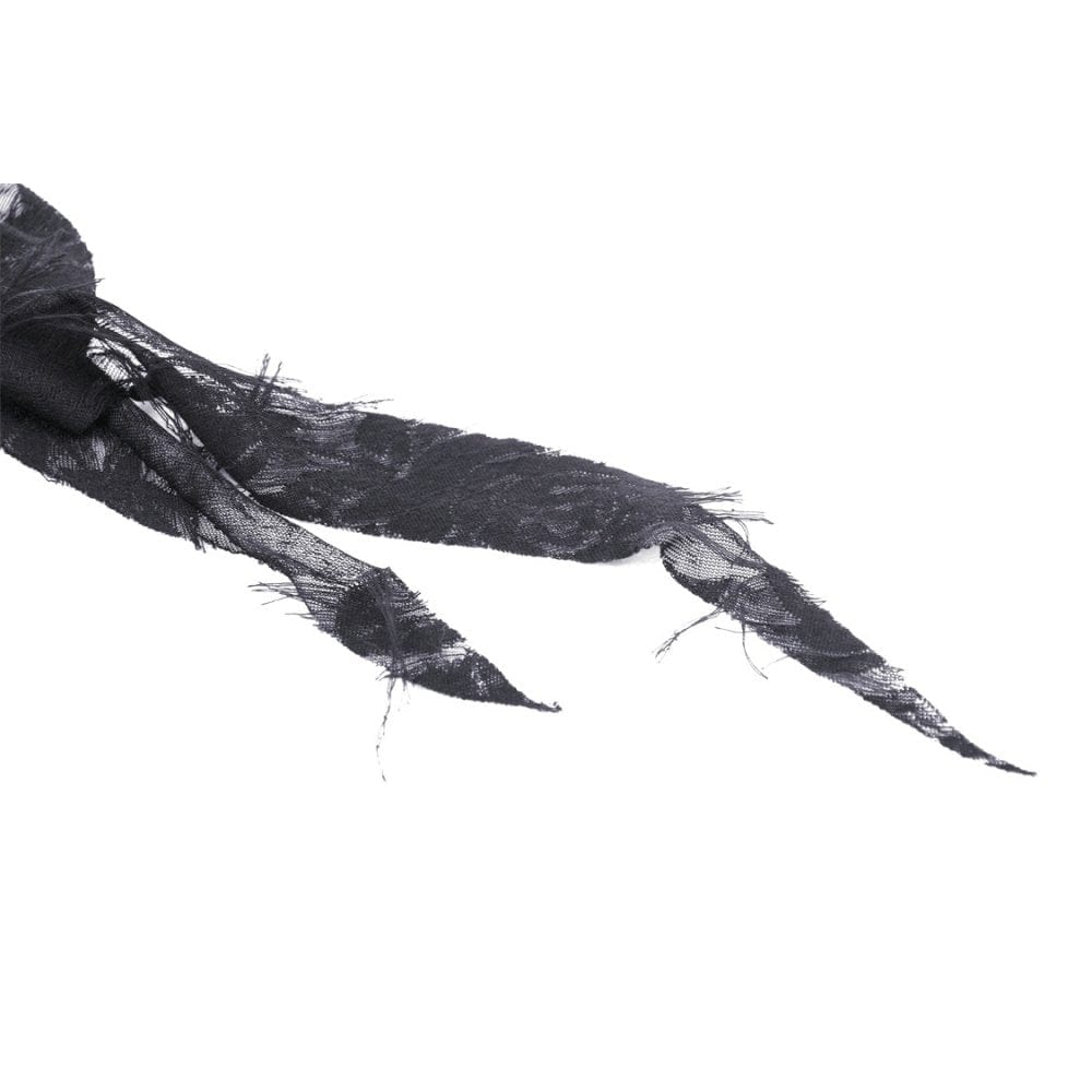 Darkinlove Women's Gothic Irregular Lace Splice Dress