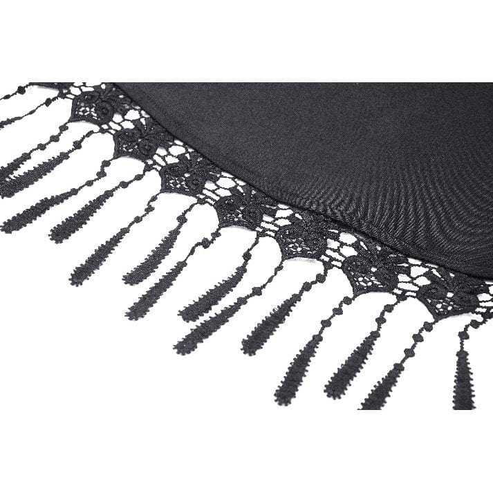 Darkinlove Women's Gothic Irregular Tassels Cape with Neckwear