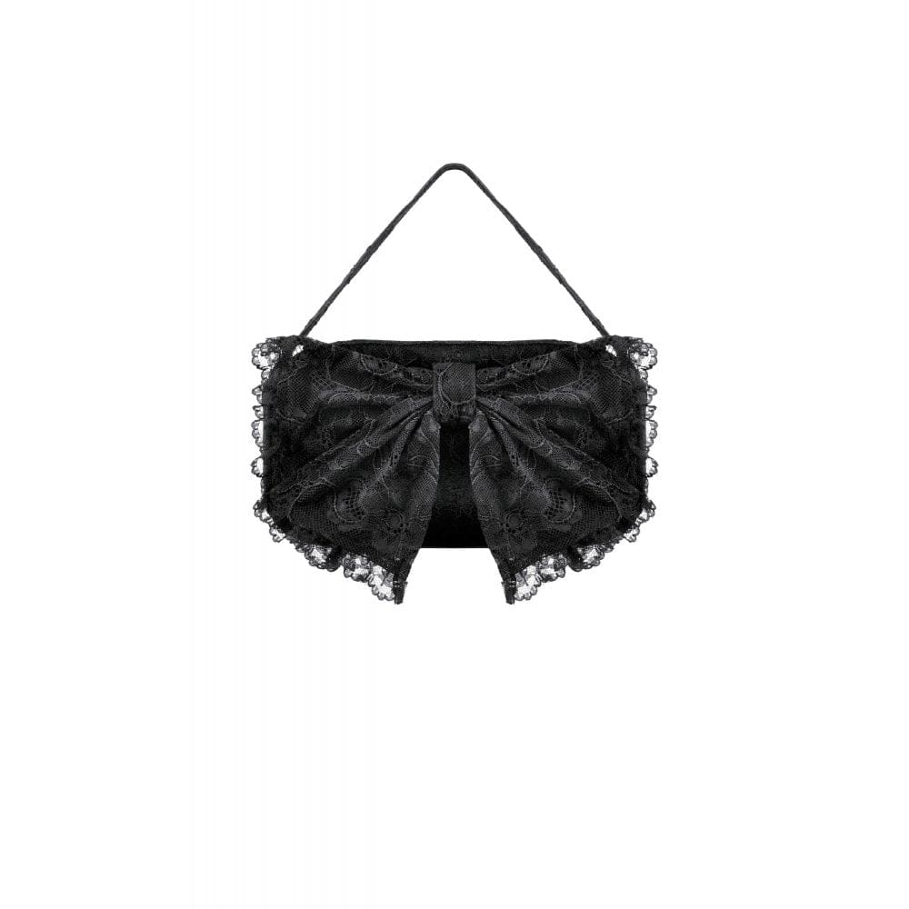 Darkinlove Women's Gothic Lace Bow Knot Mini Handbag