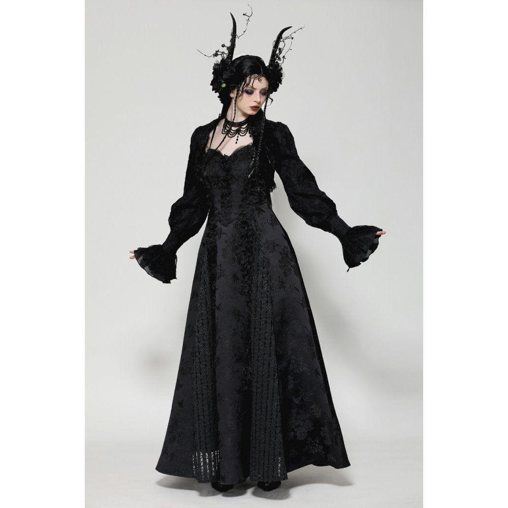 Darkinlove Women's Gothic Lace Bubble-Sleeved Cape