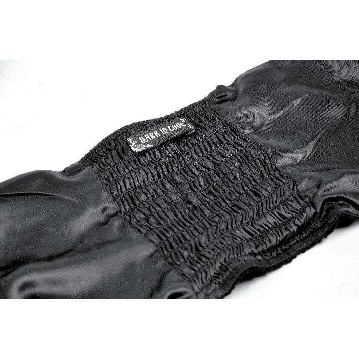 Darkinlove Women's Gothic Lace Ruffled Buckle Underbust Corset