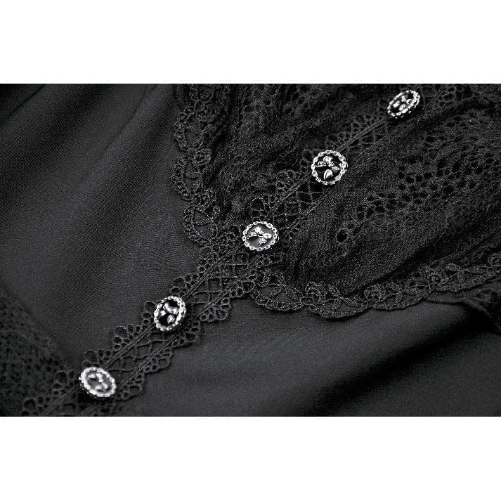 Darkinlove Women's Gothic Lace Square-cut Collar Dress