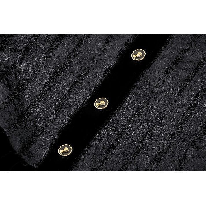 Darkinlove Women's Gothic Lace Velvet Short Dress