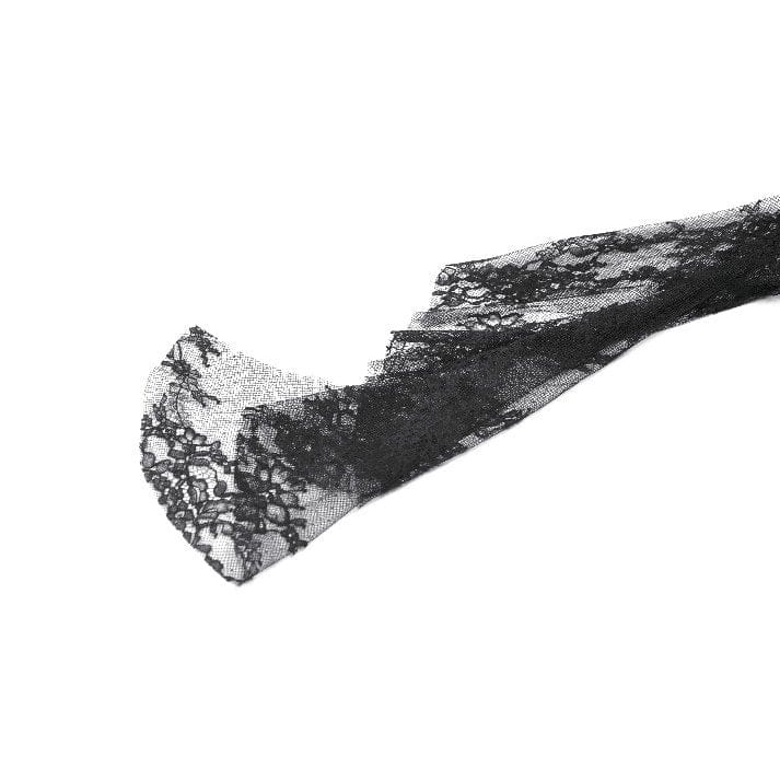 Darkinlove Women's Gothic Layered Lace Mesh Streamer Skirt