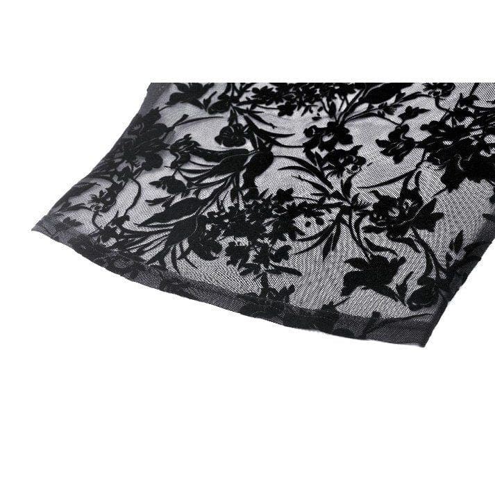 Darkinlove Women's Gothic Layered Ruffled Lace Shirt