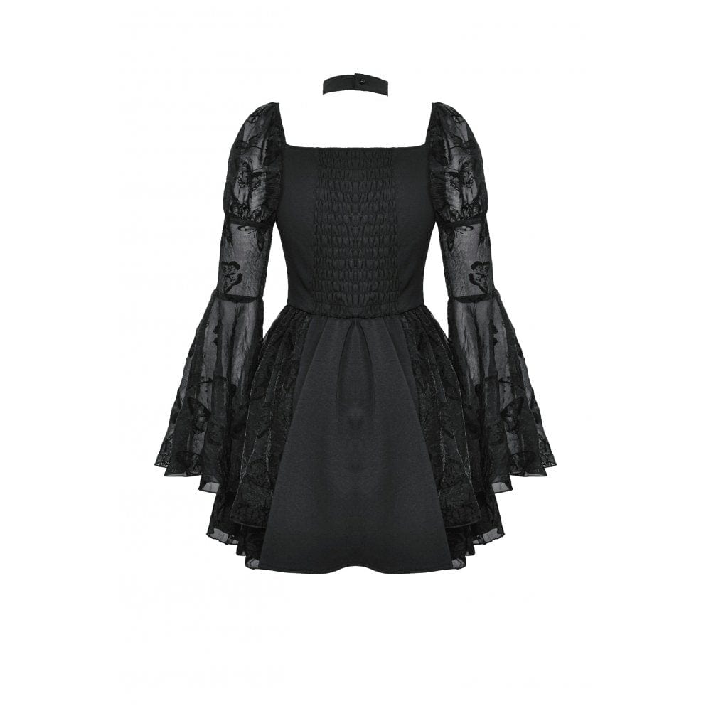 Darkinlove Women's Gothic Lolita Puff Sleeved Bubble Grad Dress