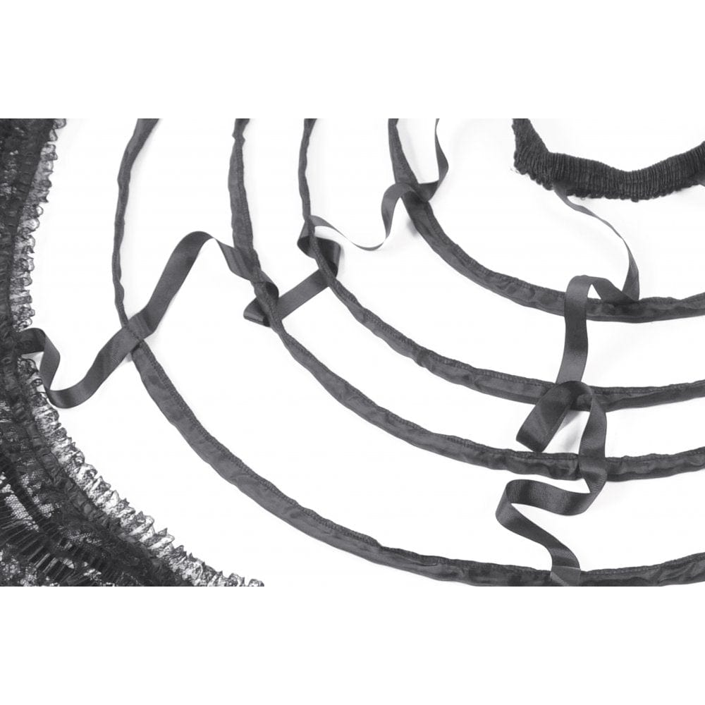 Darkinlove Women's Gothic Multi-Layered Lace Boning Petticoat