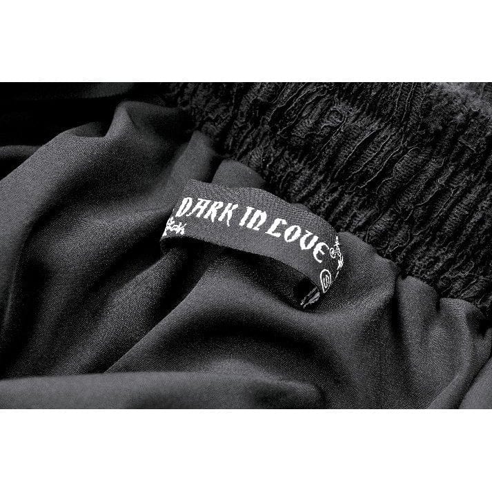 Darkinlove Women's Gothic Multilayer High/Low Lace Skirt