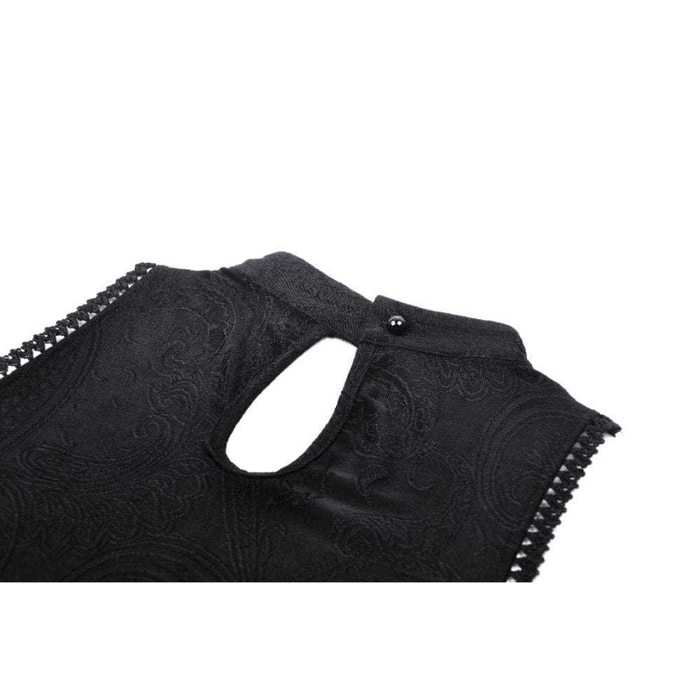 Darkinlove Women's Gothic Off Shoulder Lace Splice Dress