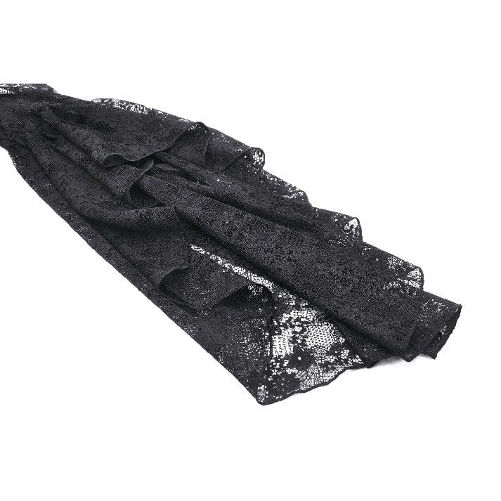 Darkinlove Women's Gothic Off-the-shoulder Contrast Color Lace Top