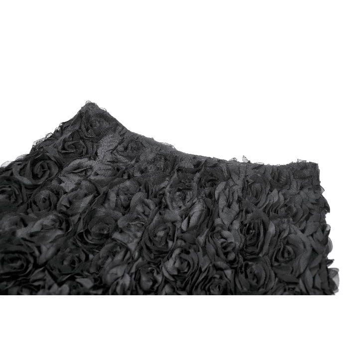 Darkinlove Women's Gothic Rose Lace-Trimmed Shorts
