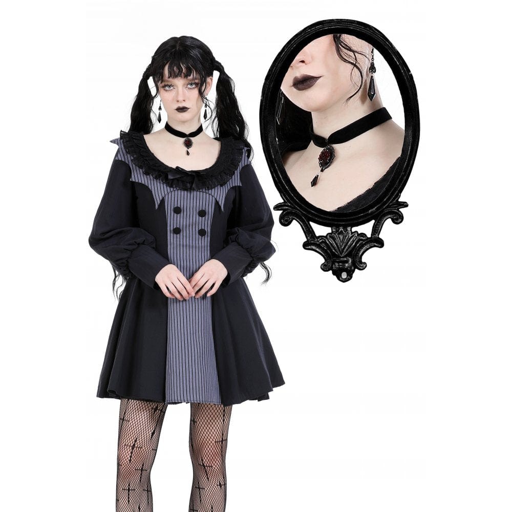 Darkinlove Women's Gothic Rose Velvet Choker