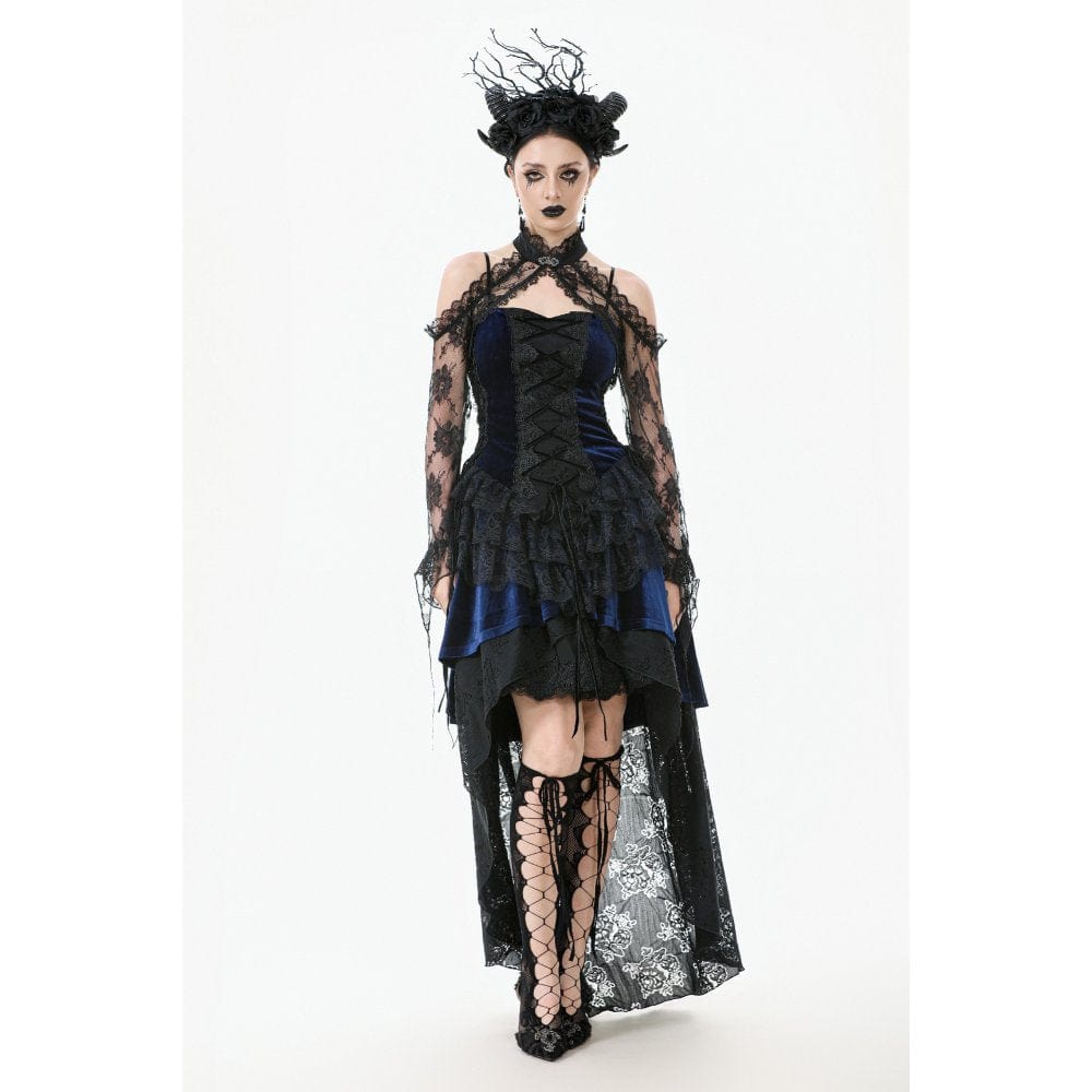 Darkinlove Women's Gothic Sheer Floral Lace Shrug