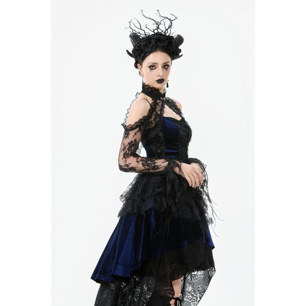Darkinlove Women's Gothic Sheer Floral Lace Shrug