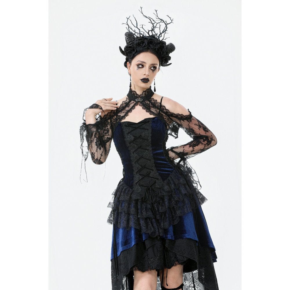 Darkinlove Women's Gothic Sheer Floral Lace Shrug