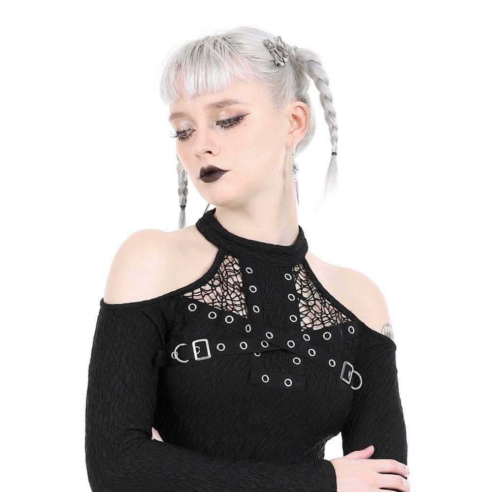 Darkinlove Women's Gothic Skull Studded Earrings