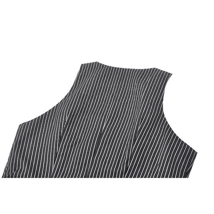 Darkinlove Women's Gothic Striped Buckled Waistcoat