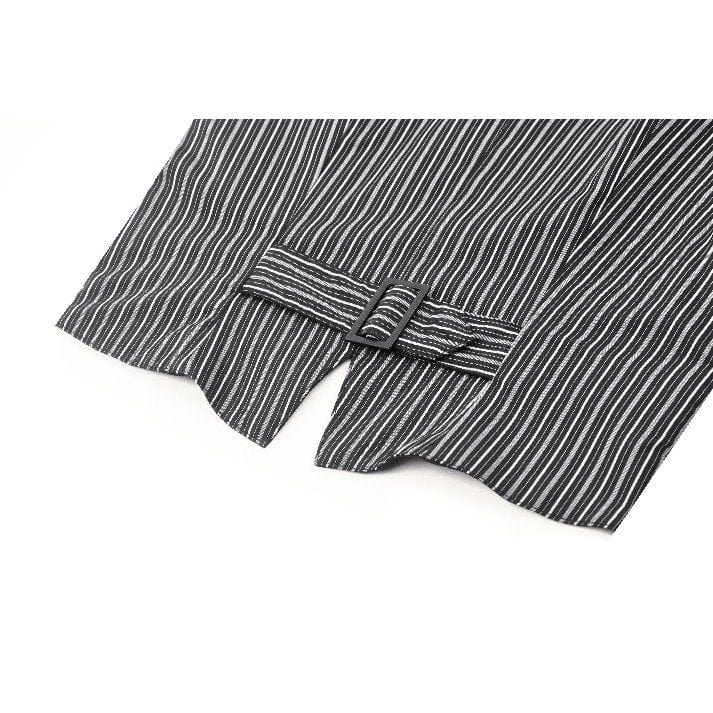 Darkinlove Women's Gothic Striped Buckled Waistcoat