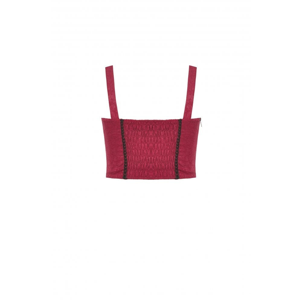 Darkinlove Women's Grunge Strappy Double Color Bustier