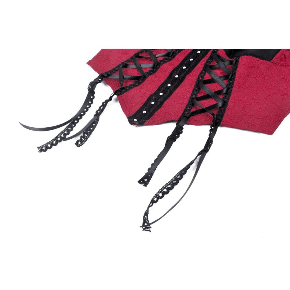 Darkinlove Women's Grunge Strappy Double Color Bustier