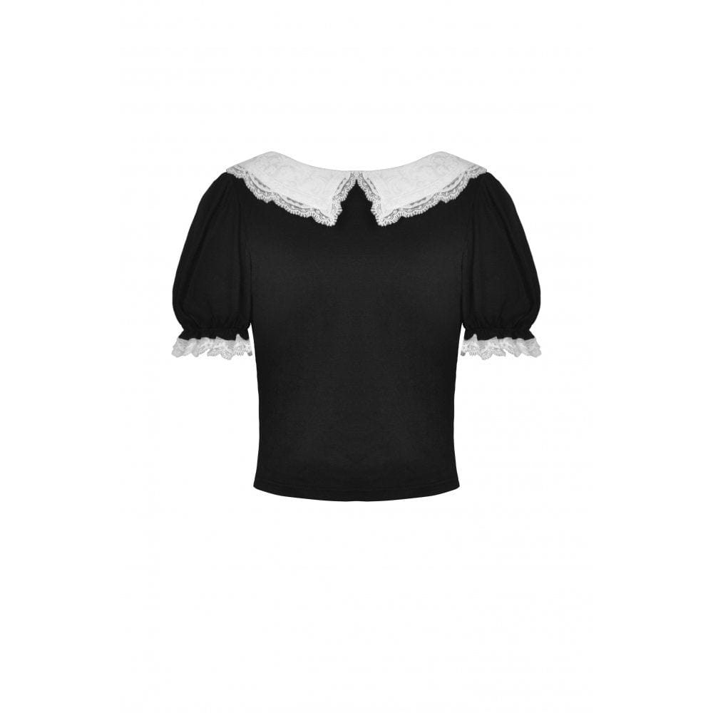 Darkinlove Women's Lolita Two Little Bear Midriff-baring Doll Shirt