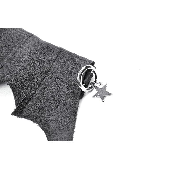 Darkinlove Women's Punk Batwing O-ring Faux Leather Choker