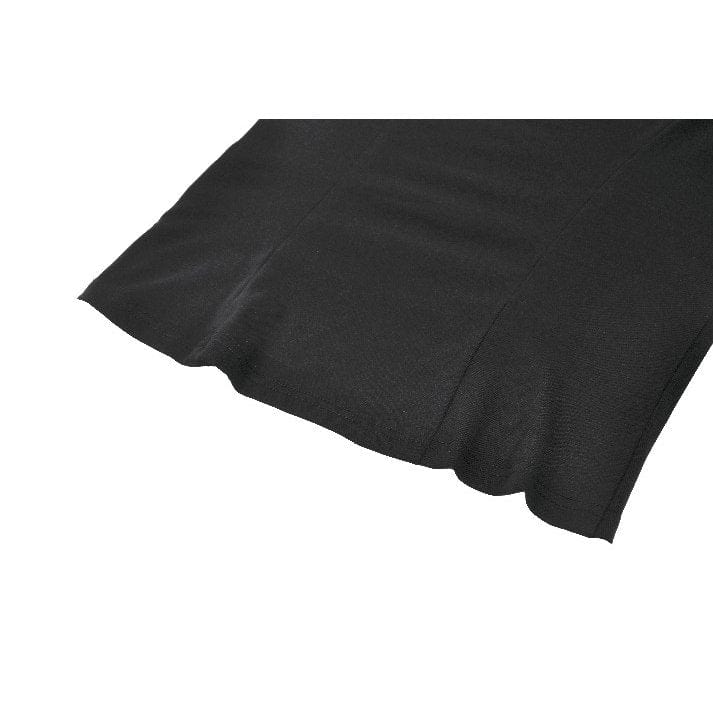 Darkinlove Women's Punk Buckle Strap Mesh Splice Long Sleeved Top